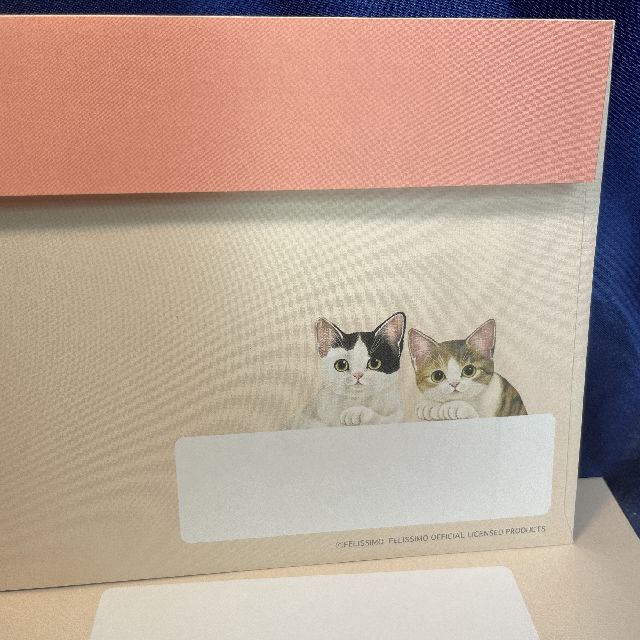 フェリシモ猫部のレターセットの封筒の背面画像