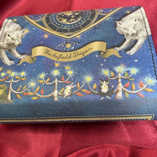 猫のダヤンのコンパクト財布WCCラップランド柄の背面画像