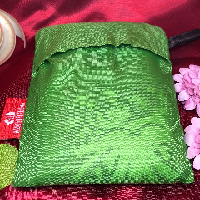 猫のダヤンのエコバッグ「クッキング」緑色を畳んだ、背面側の画像