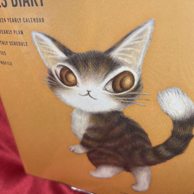 猫のダヤンのA6スケジュール帳2023年用ダヤン柄の表紙の画像