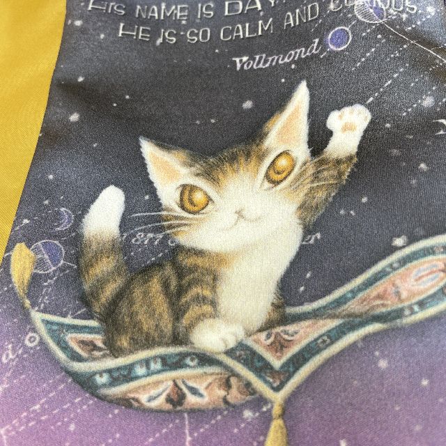 猫のダヤンの折り傘＆ペットボトルカバー空飛ぶ絨毯柄のオモテ側の絵柄の画像