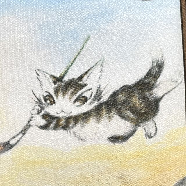 猫のダヤンのメガネケース・オアハカ柄の絵柄のクローズアップ画像