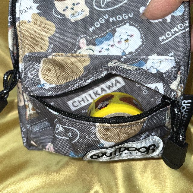 サンスターのちいかわハチワレ猫ペンケース・バックパック形の表面のポケットの画像