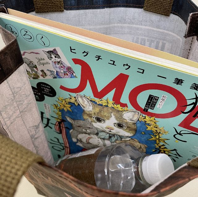 猫のダヤンのラミネートレッスンバッグ「肖像画」柄の内側画像
