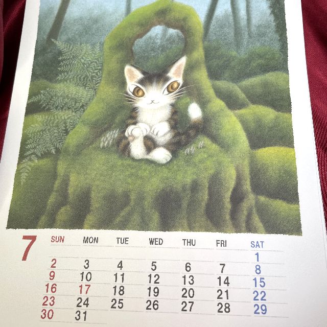 猫のダヤンのポストカードカレンダー2023の内側の画像
