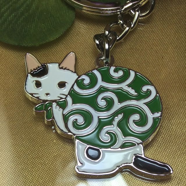 ポタリングキャットのキーリング泥棒猫のクローズアップ画像