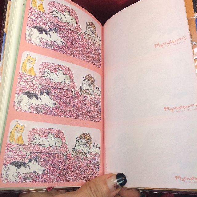 マンハッタナーズ2021年手帳「ずっと眺めていたい街」柄のピンク色のメモページの画像