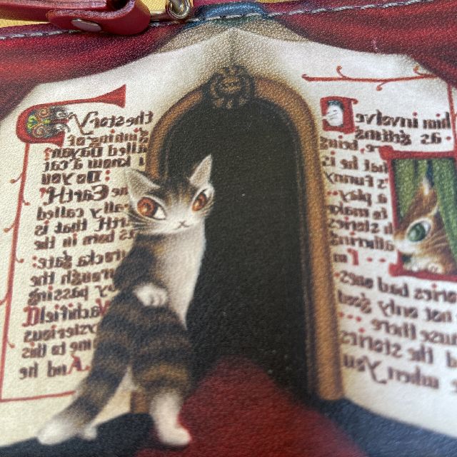 猫のダヤンのアート1面パスケース「本の劇場」柄の絵柄の画像