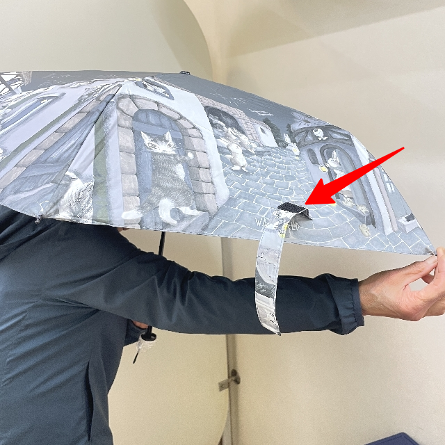 送料無料・猫のダヤン】晴雨両用折りたたみ傘・「タシルの街」柄