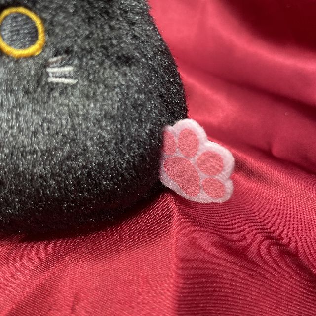 三英貿易の縫いグルミねこだんご「くろ猫」のタグ画像