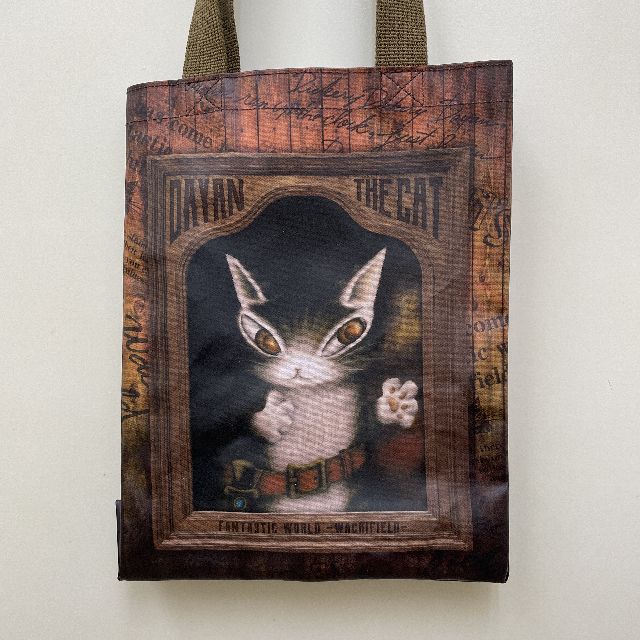 猫のダヤンのラミネートレッスンバッグ「肖像画」柄のオモテ側画像