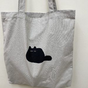 【メール便・エルコミューン】キャンバストートバッグ・クロネコ柄