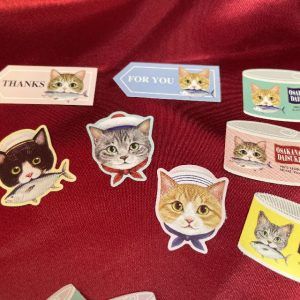 【メール便・フェリシモ猫部】フレークシールダイカット・アソート