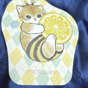 【メール便・mofusand】ダイカットポストカード・ハチにゃん柄