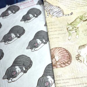 【メール便】ブックカバー・キャット柄＆サバトラ猫柄・不織布