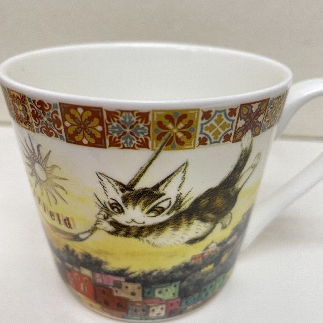 猫のダヤンの軽量マグカップ「メヒコ」柄のオモテ側画像