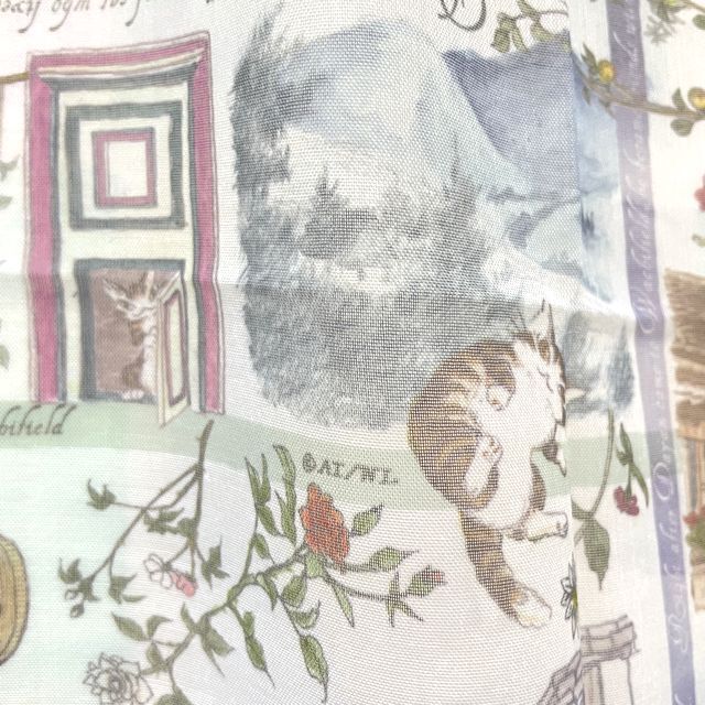 猫のダヤンのアートストール東欧スケッチ柄の絵柄画像