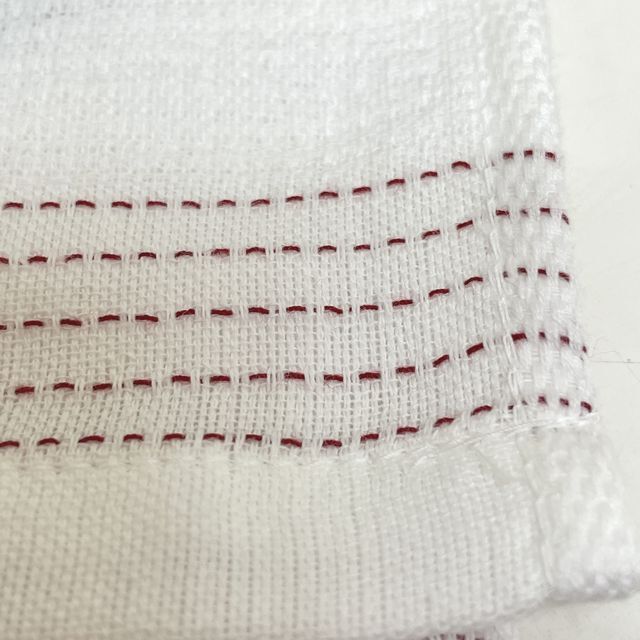 コンテックスの今治タオルタオルてぬぐい「くろねこ」柄の端