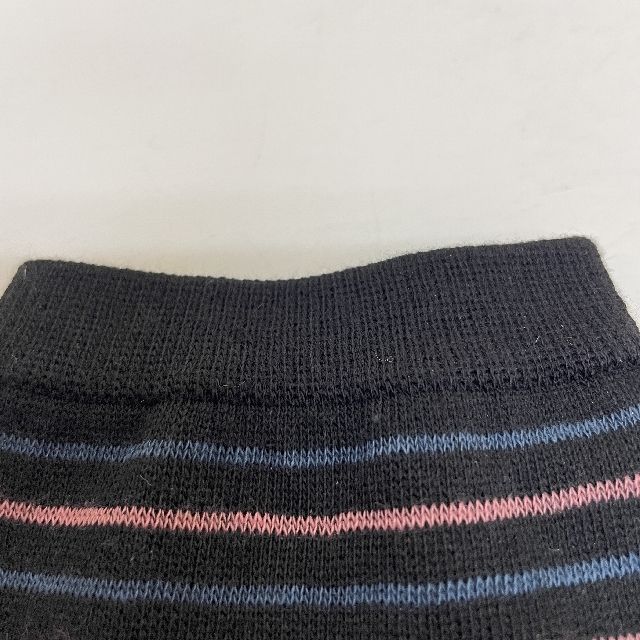 猫のダヤンのUV手袋「おそろいボーダー」柄メッシュ生地使用の開口部の画像