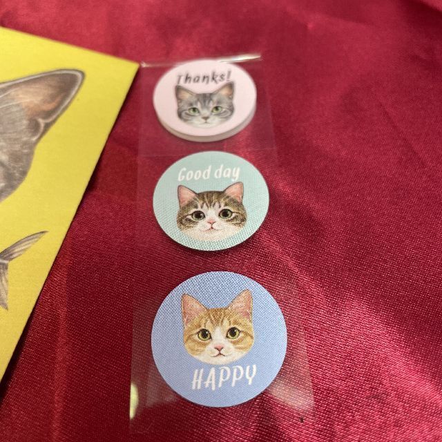 アクティブコーポレーションのフェリシモ猫部のポチ袋に付属のシールの画像