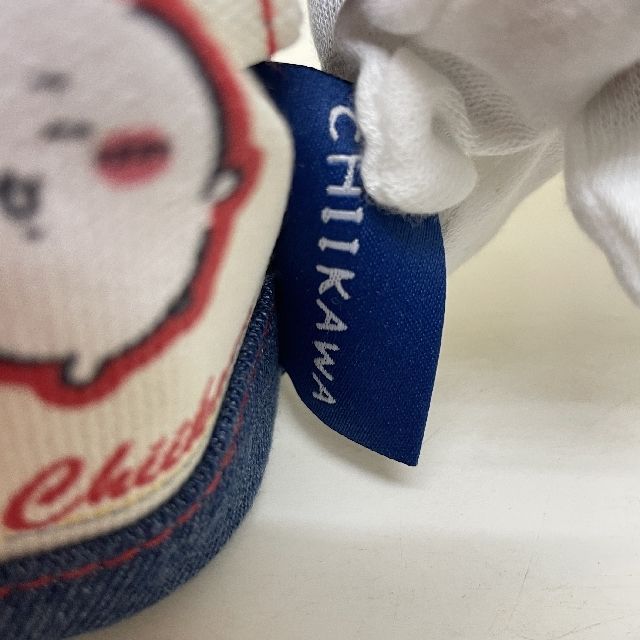 サンスター文具のちいかわデニムポーチワイヤー入りのタグの画像