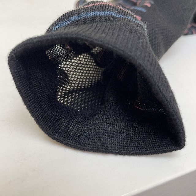 猫のダヤンのUV手袋「おそろいボーダー」柄メッシュ生地使用の内側の画像