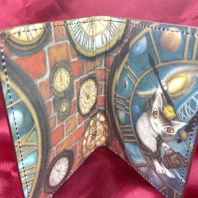 猫のダヤンのパス＆カードケース大時計柄の内側の画像