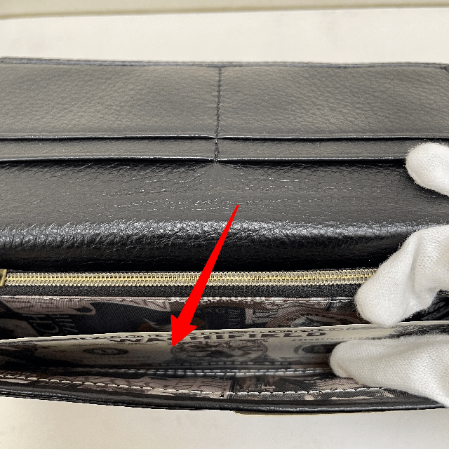 ダヤンの長財布アルカイック柄の内f側画像