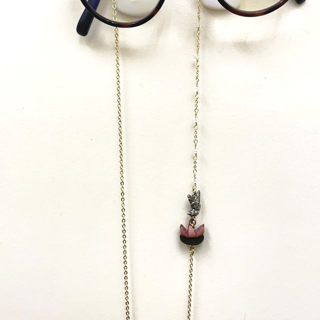 猫のダヤンの眼鏡ホルダー睡蓮BABY柄の全体画像