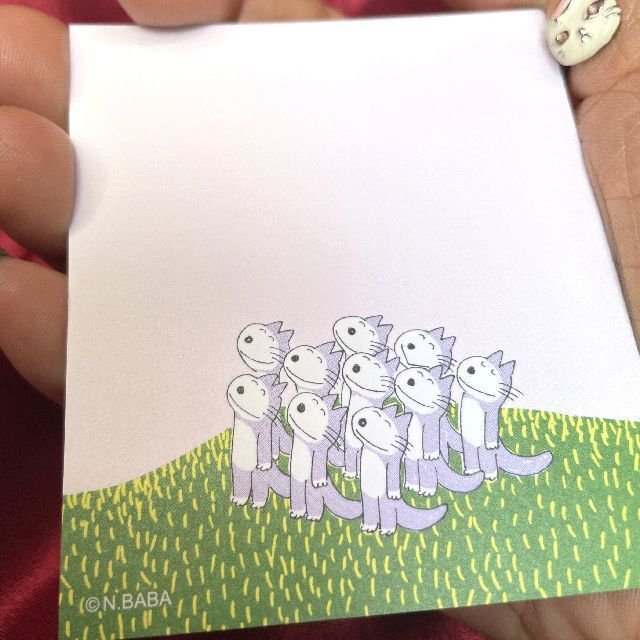 学研の11ぴきのねこ付箋を手に持った画像
