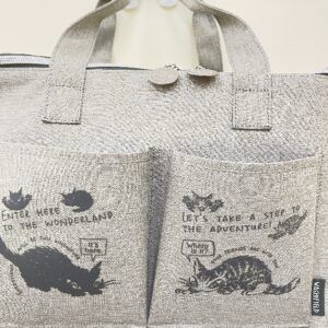 【猫のダヤン】保冷ピクニックバッグ・「D&C(ダヤン＆チップ)」柄・グレー