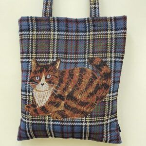 【メール便・松尾ミユキ】ゴブラン織りトートバッグ・トラ猫「Maron」柄