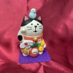 【Decole・concombre】万福招き猫・三毛猫