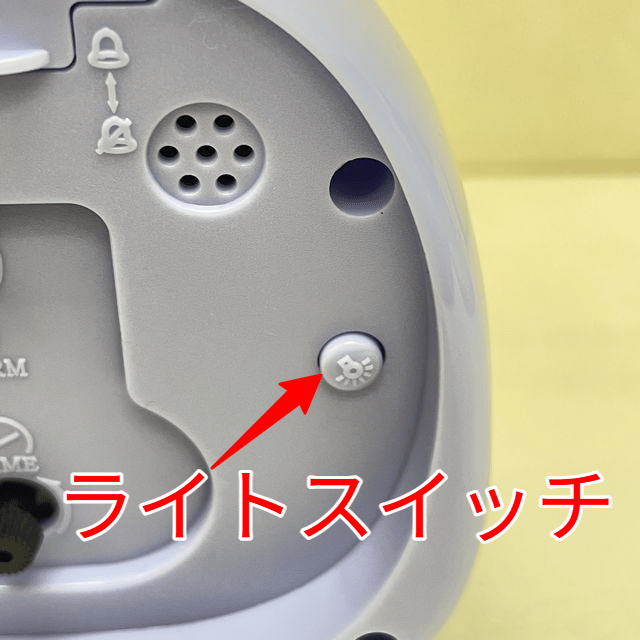 クラックスのミニライトクロックTOM and JERRY柄の背面画像