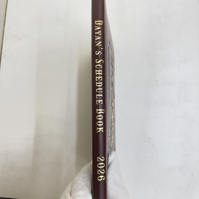 猫のダヤンの2026年スケジュール帳濃茶の裏表紙の画像