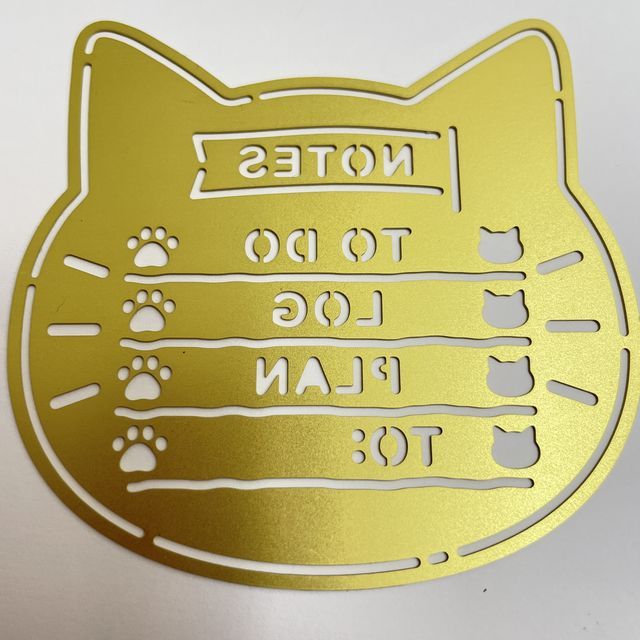 ミドリのモチーフテンプレート・ネコ柄の裏側画像