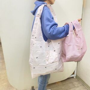 【メール便・LABCLIP】エコバッグ大小2枚組・「ネコ」柄