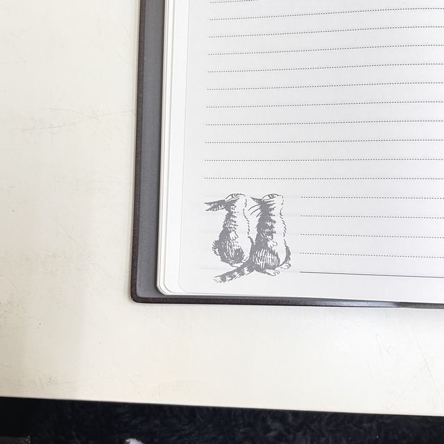 猫のダヤンの2026年スケジュール帳濃茶の内側の画像