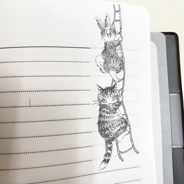 猫のダヤンの2026年スケジュール帳濃茶の内側の画像