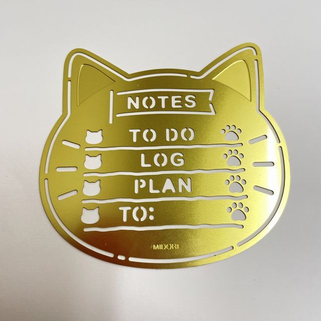 ミドリのモチーフテンプレート・ネコ柄の全体画像